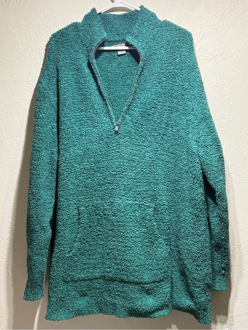 Natural Reflections Marled Green 1/4-Zip Pullover Size 2XL